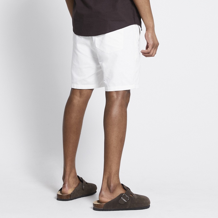 Linen blend shorts "August" Off white